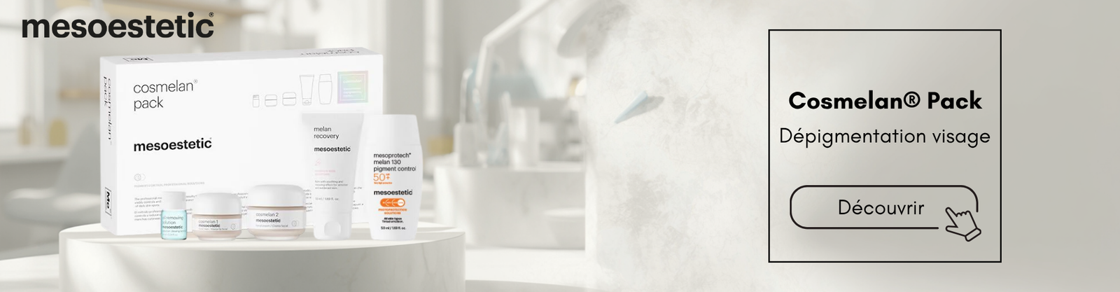 mesoestetic cosmela pack depigmentation visage